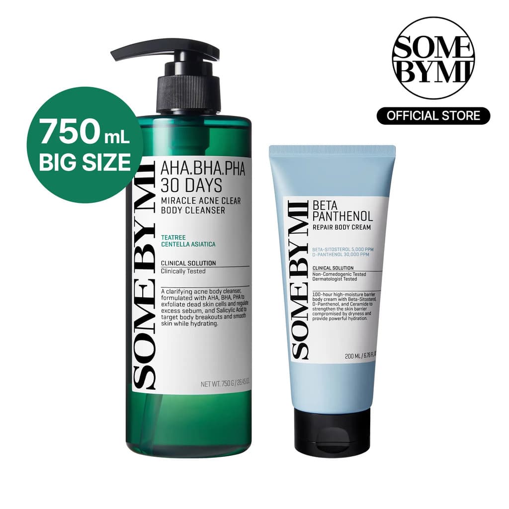 Conjunto de Cuidados Corporais Coreanos - Koreancare - Sabonete Corporal com Ácido Salicílico para Acne e Ceramida para