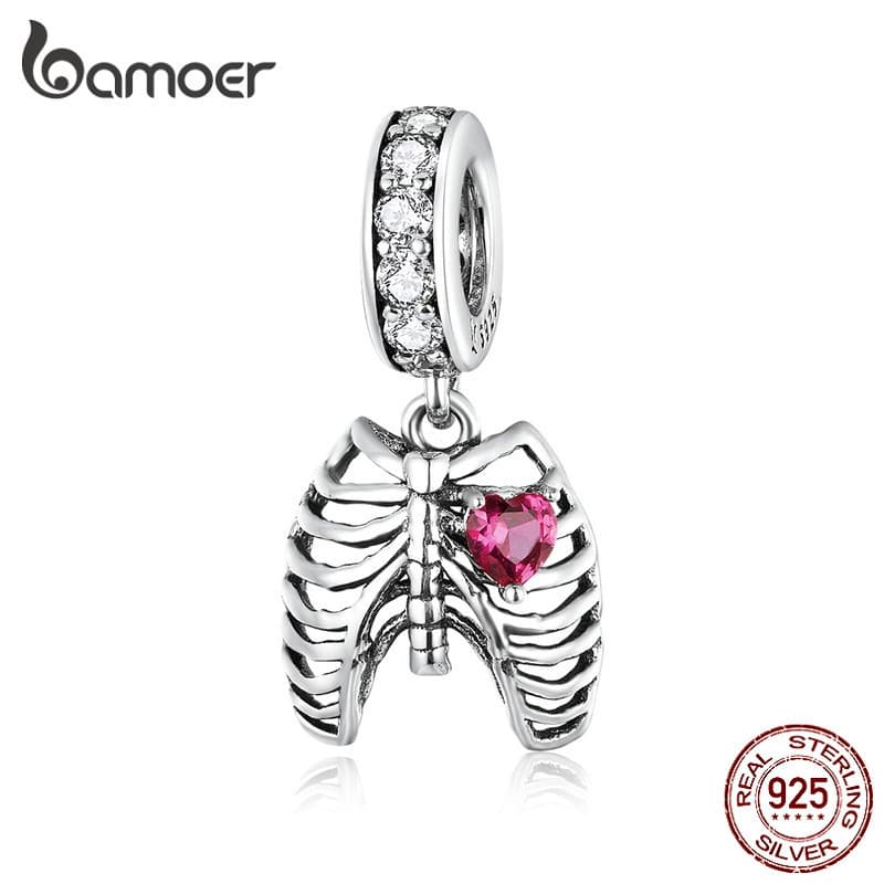 Pingente de prata 925 Bamoer, adequado como acessório original para pulseiras e braceletes.   RKDJ