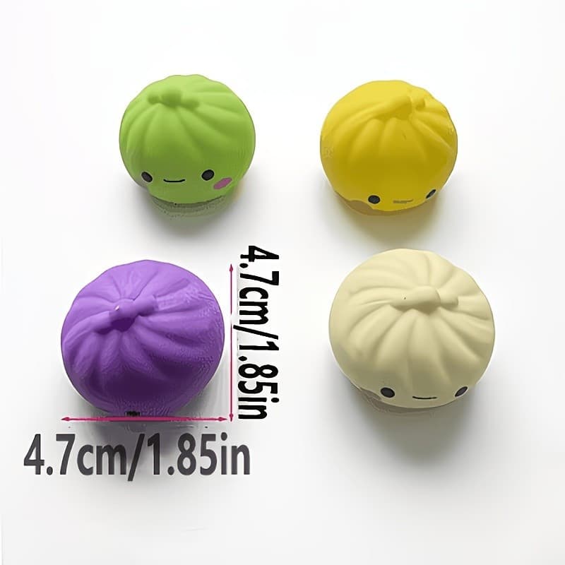 2/4 Unidades Brinquedo Fofo E Macio Para Inquietação , Bolinho Deformável , Pão , Alívio Do Estresse , Bola , Humor , Re