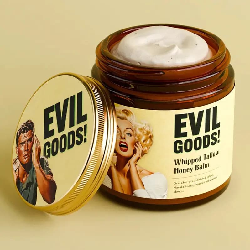 EVILGOODS! Sebo de Carne Moerida e Mel de Manuka Hidratante Facial Orgânico Nutritivo Loção Corporal Bálsamo Labial Hidr