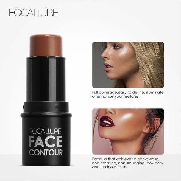 Iluminador Facial Focallure / Bastão Bronzeador / Iluminador Cremoso à Prova d’Água
