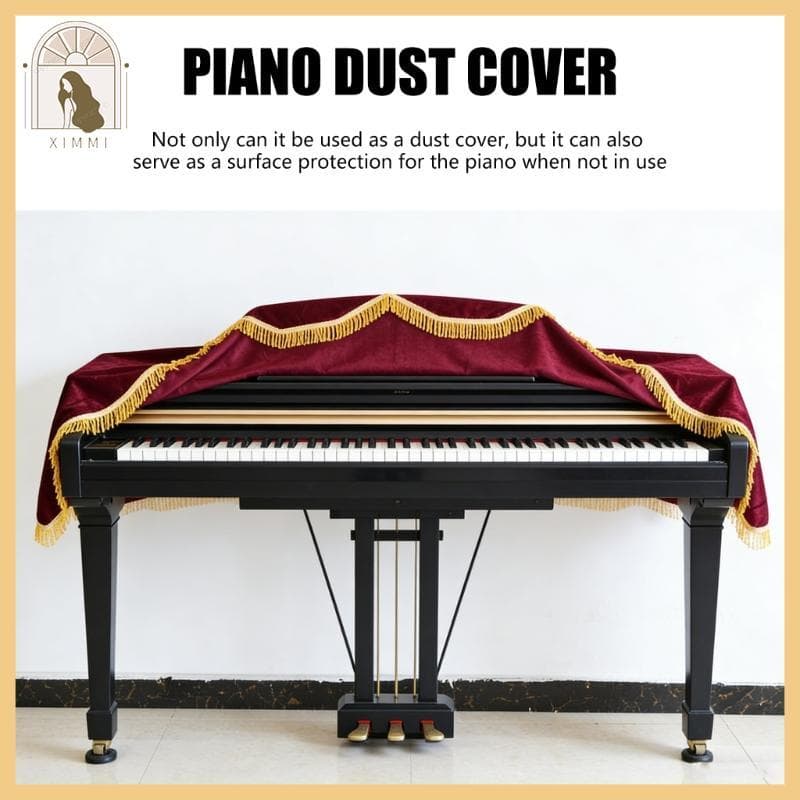 * XIMM * Capa Contra Poeira Para Piano Borda Elástica, Decorativo À Prova, Teclado