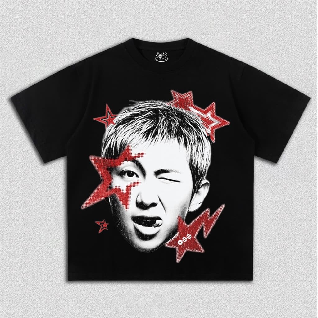 Camiseta Masculina Feminina Rm Jin JK Suga V Jimin JH BTS Stars Grunge T-shirt Unissex Streetwear Envio Imediato