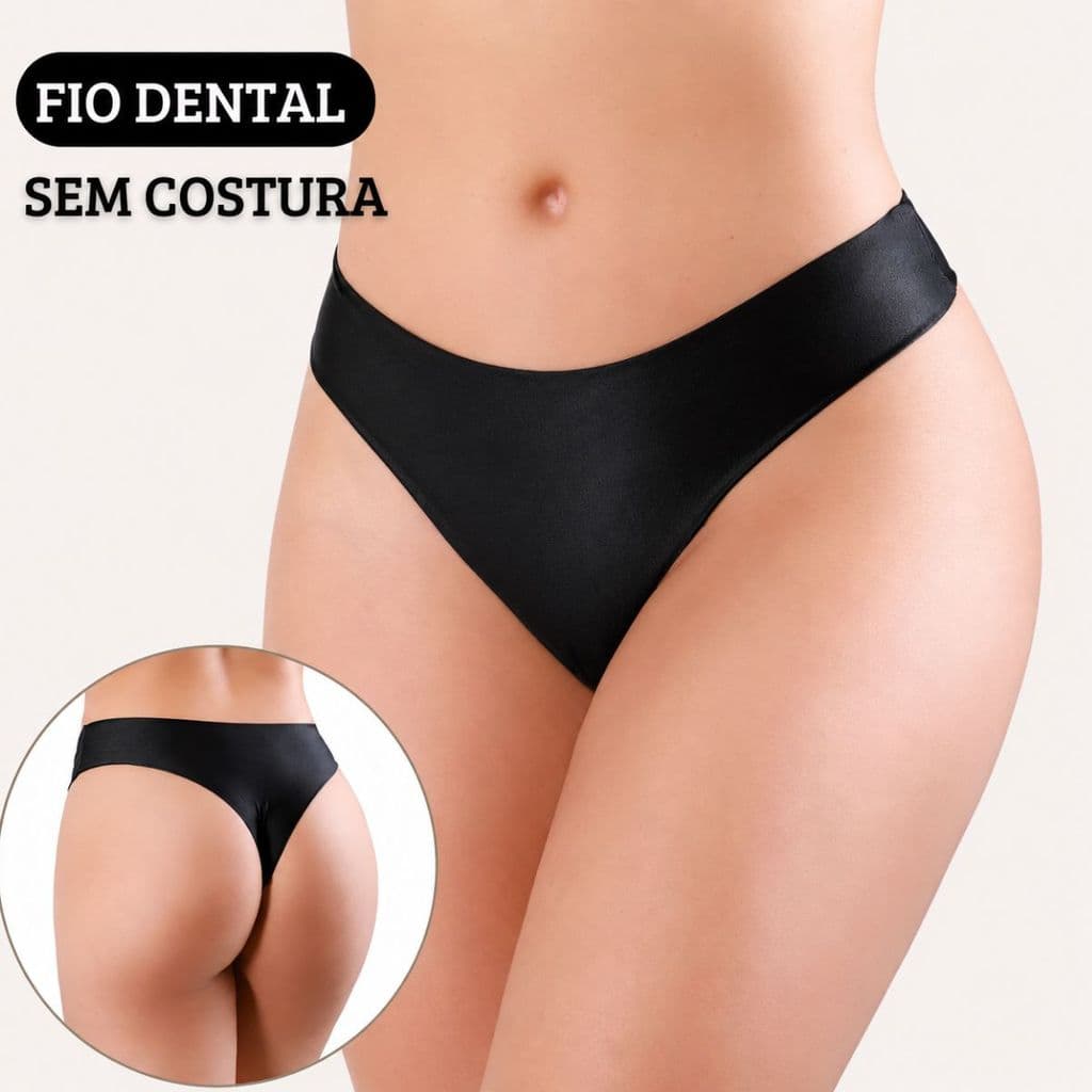 Kit Calcinha Fio Dental Laser Sem Costura Tecido Premium Conforto - Fio Poliamida