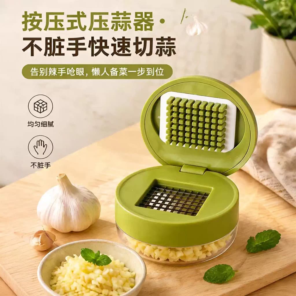 Imprensa de alho tipo Push pequeno batedor de alho multifuncional aço inoxidável cozinha Manual doméstico picado alho pi