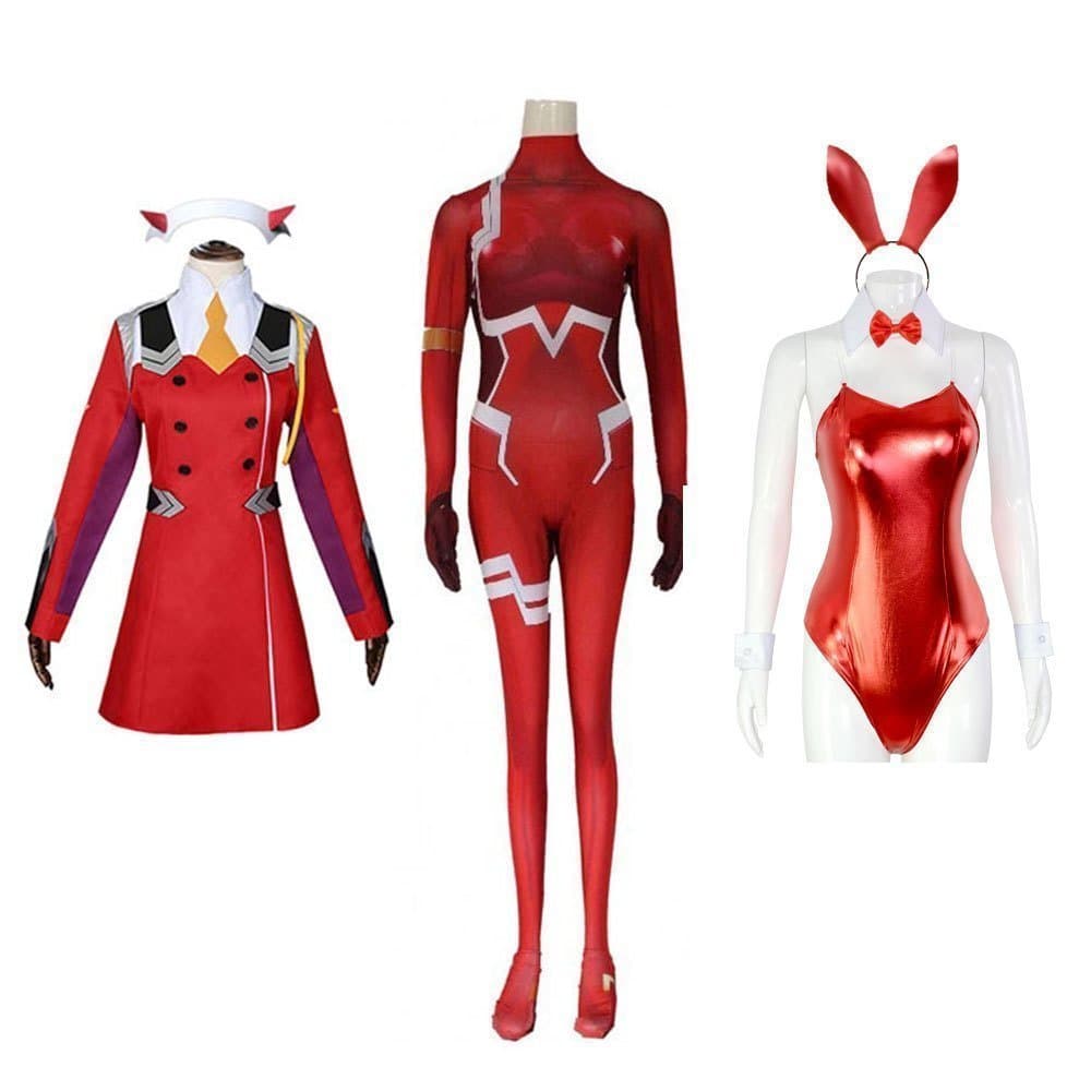 Traje de Cosplay da Protagonista Feminina da Equipe Nacional 02 Strelitzia reginae de Darling in the Franxx/DFXX 6XJI LA