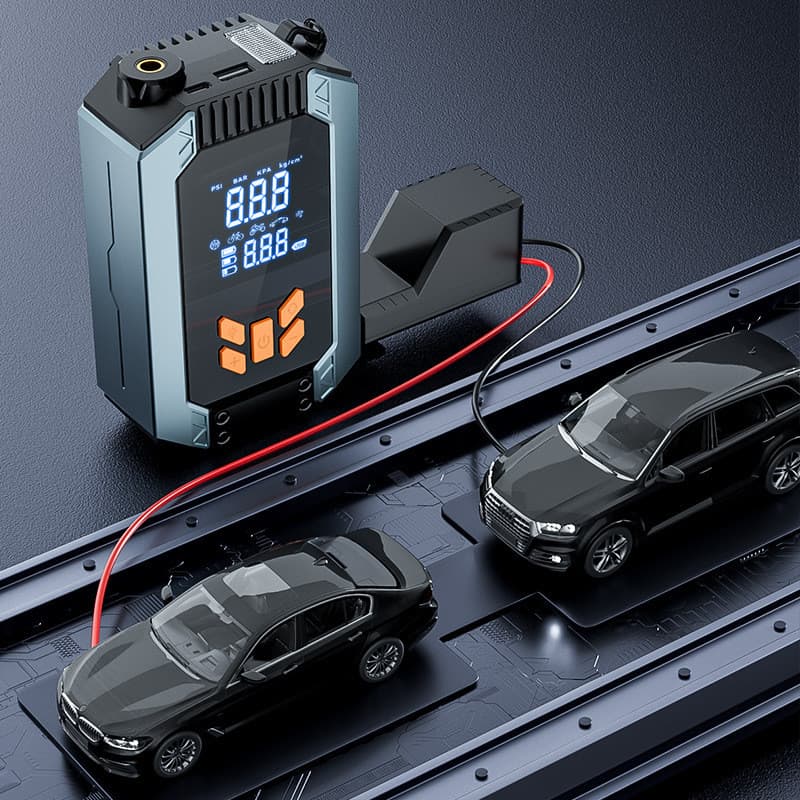 Bomba de ar sem fio para carro, portátil, emergência, máquina integrada, pneu de carro, automático