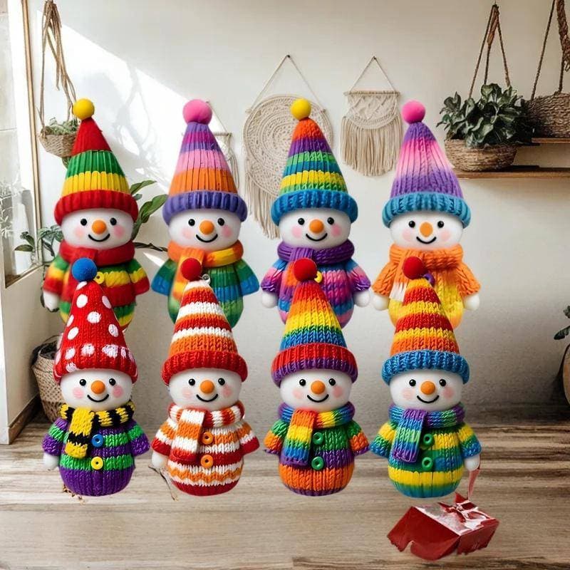 [hundr] Pingentes De Boneco De Neve De Natal Em Cor 2D , Madeira , Desenho Animado , Árvore , Ornamento Pendurado , Faça