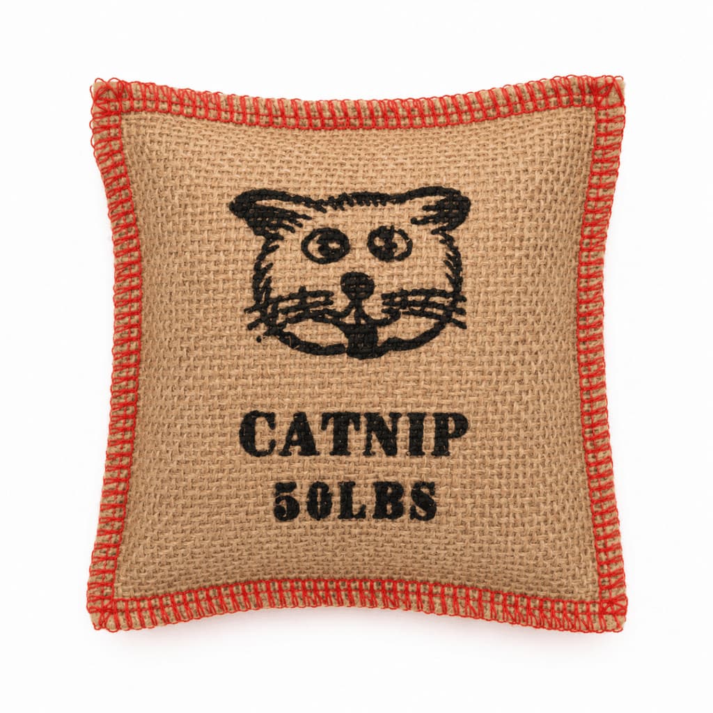 Brinquedo de Pelúcia para Gatos Almofadinha com Erva de Gato Saquinho de Catnip