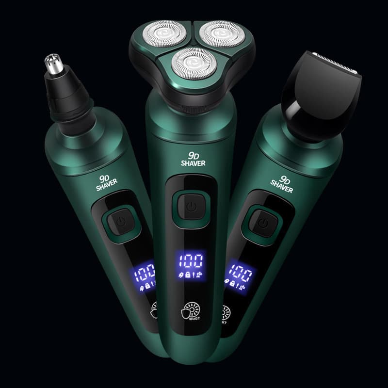 Novo estilo 9D flutuante barbeador elétrico inteligente Display Digital faca de barba lavagem de corpo inteiro navalha m