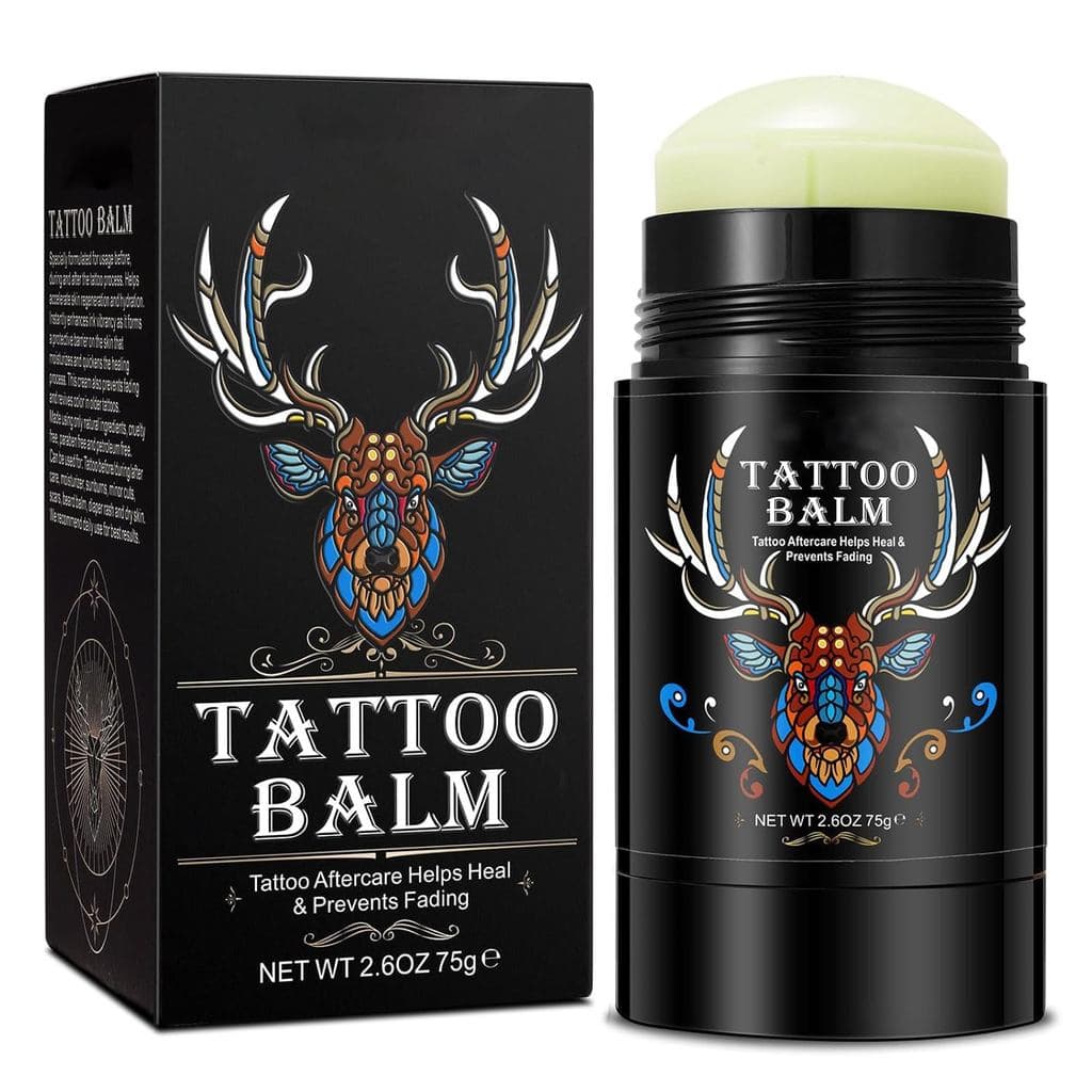 Bálsamo Hidratante para Cuidados Pós-Tatuagem, 2,6 oz, Hidratante para Tatuagens Novas e Antigas, Realçador de Cor, Crem