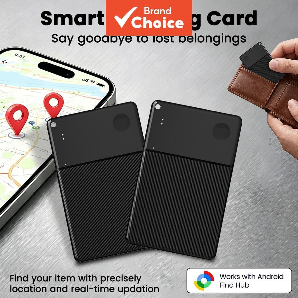 Cartão Rastreador de Carteira Android, Smart Tag de Localização, Compatível com Hub Localizar do Google, Rastreador GPS