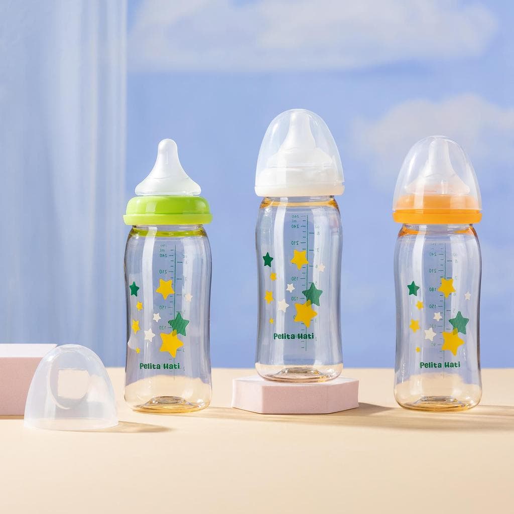 260ML Bebê 5cm Garrafa De Leite De Pescoço Largo PPSU Botol Susu Anti Cólica Com Tetina Mamilo