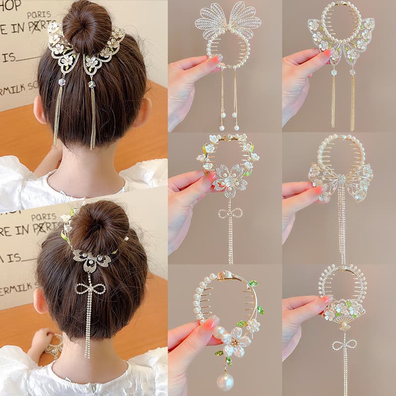 Crianças bola grampo de cabelo braçadeira meninas rabo de cavalo grampo de cabelo acessórios para o cabelo grampo de cab