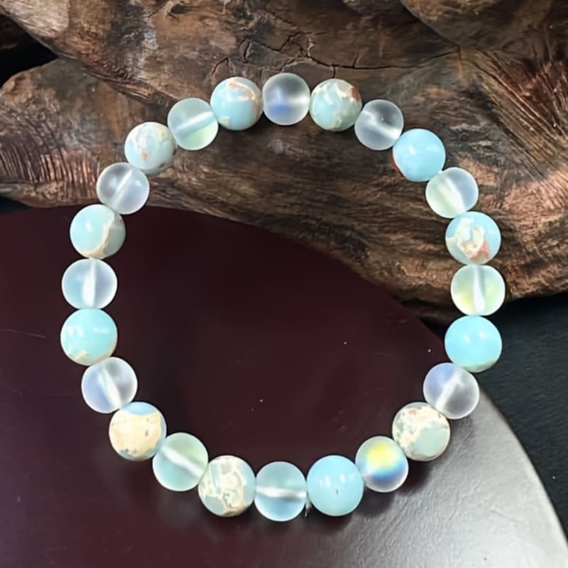 1 Peça Pulseiras De Contas De Pedra Natural Para Homens E Mulheres Joias Da Moda Pulseira Com Gfit
