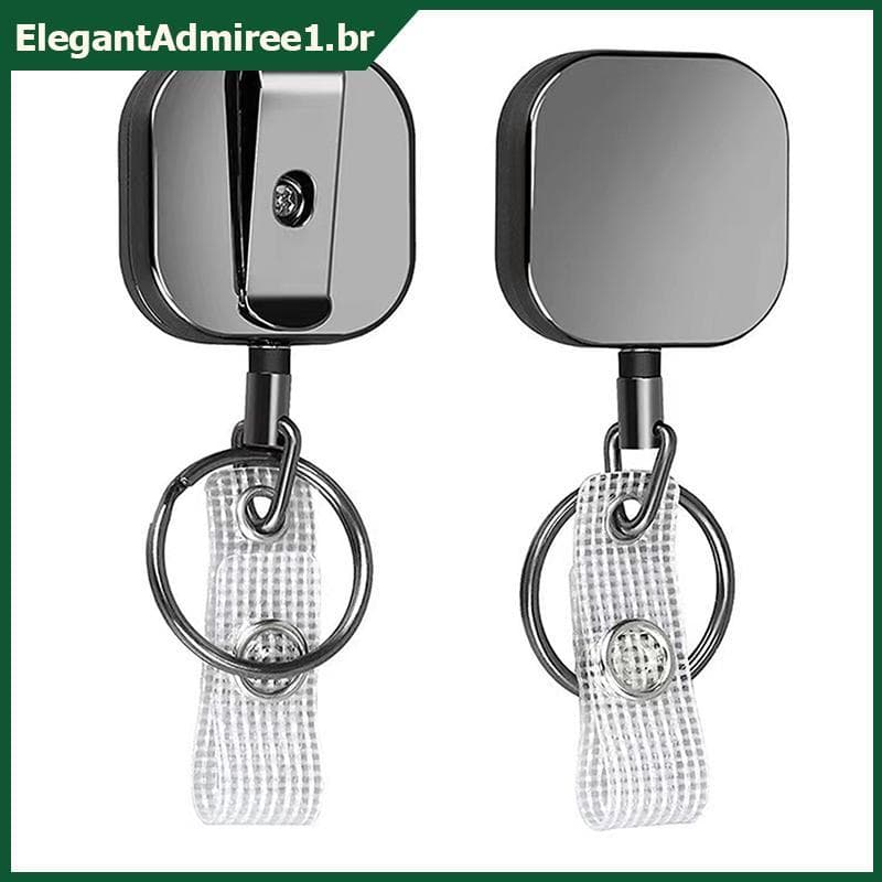 ELEGA 680MM Metal Pesado Retrátil Mosquetão Chaveiro Crachá Carretéis Clipe