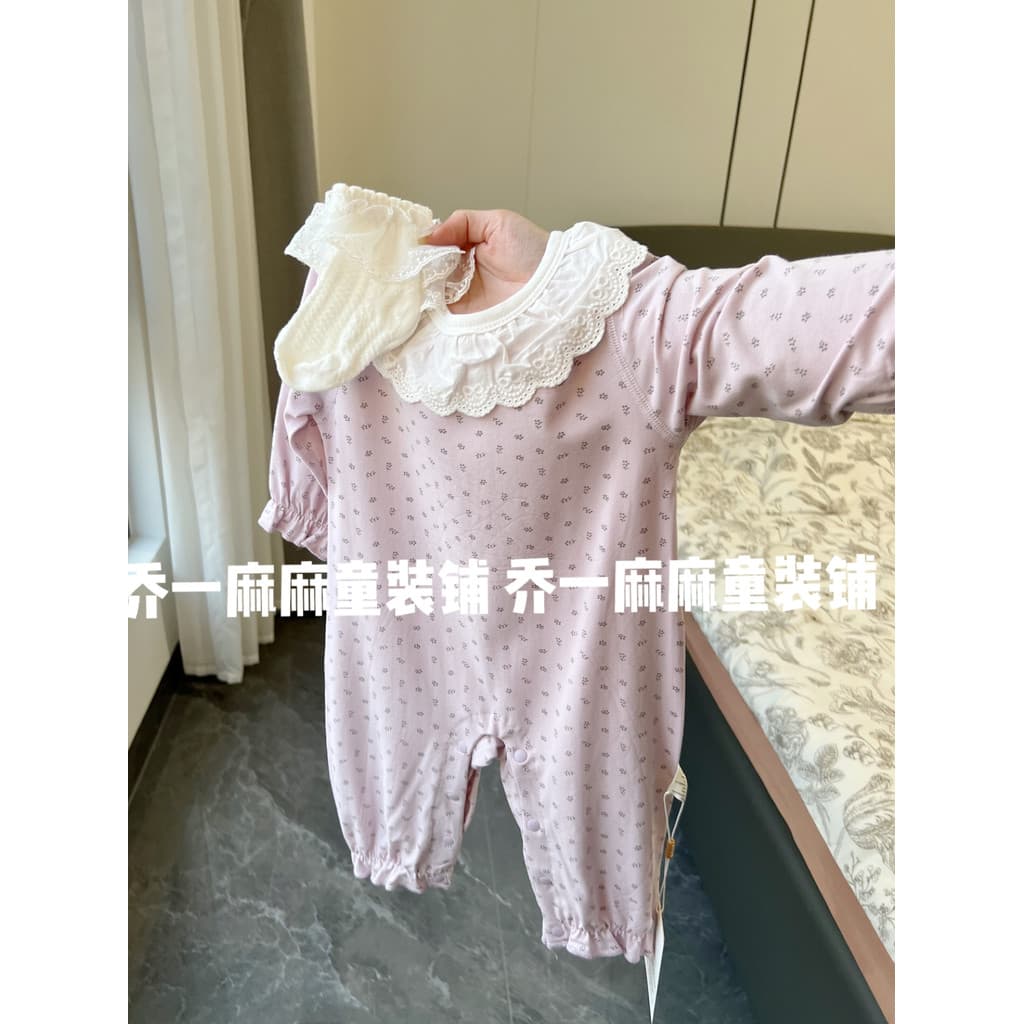 Roupas de bebê classe a quatro estações primavera outono macacão casa confortável roupas de bebê recém-nascido macacão