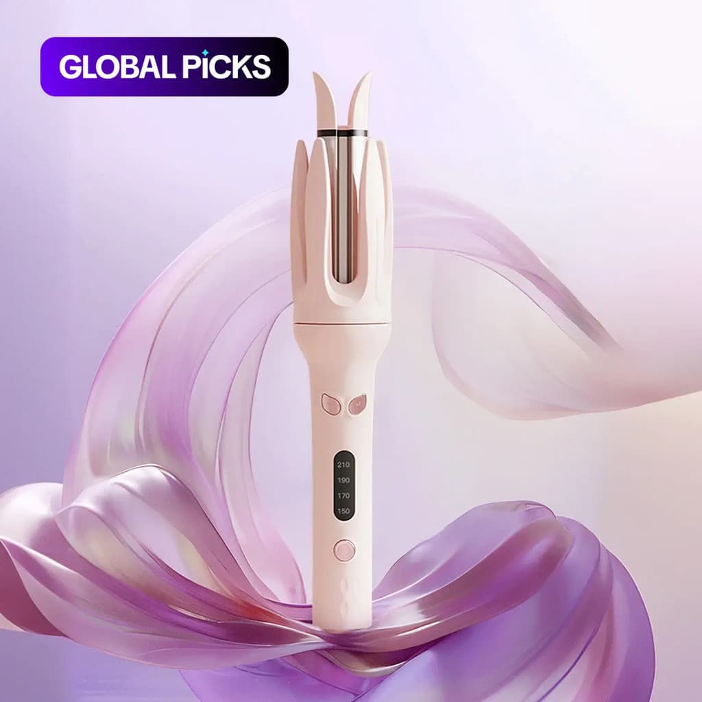 Modelador de Cabelo Automático, Modelador Automático de Cerâmica de 28mm com Cuidado de Íons Negativos, 4 Configurações