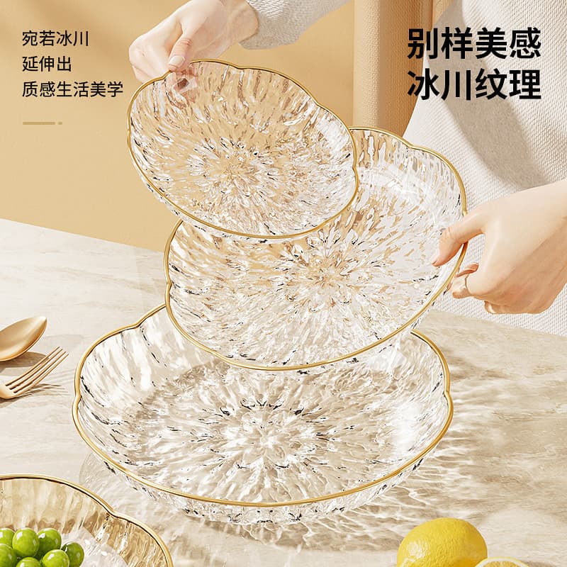 Prato de frutas para sala de estar Mesa de centro Casa Novo estilo Prato de frutas secas de alto valor Padrão Glacier Pr