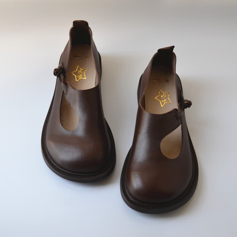 Retro arte cabeça grande sapatos de bebê bonito lolita couro genuíno Mori menina lolita estilo comércio exterior cauda p