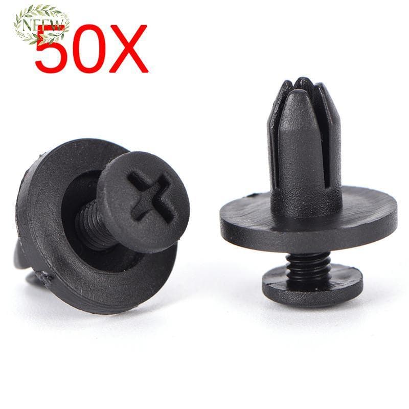 NEEW 50pcs 6 mm Retentor De Para-Choque De Carro Automático Fixadores De Clipes De Plástico Quente