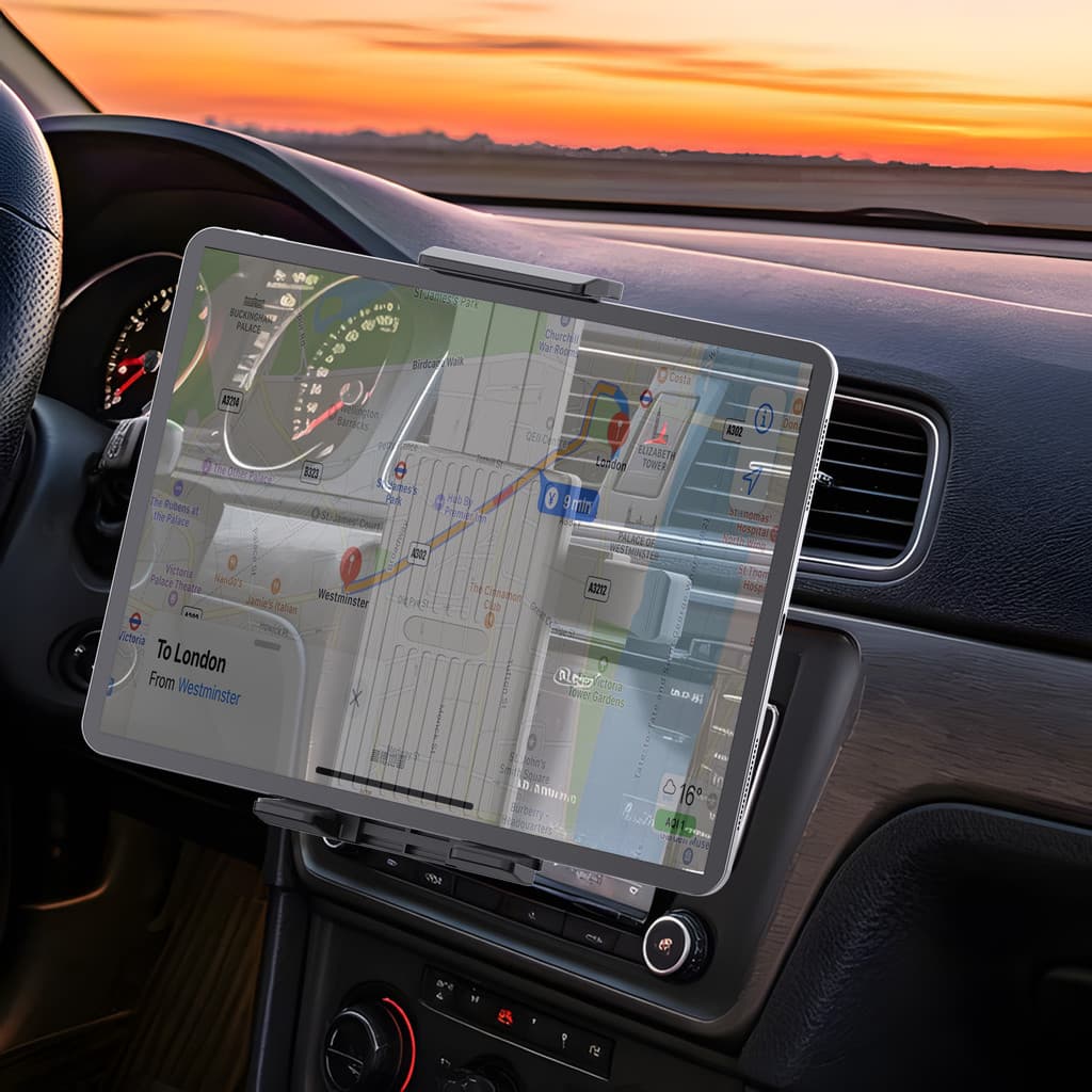 Suporte Para Tablet E Montagem De Telefone Com Slot CD De Carro , Braçadeira De Ajustável Universal Dispositivos De 4 A