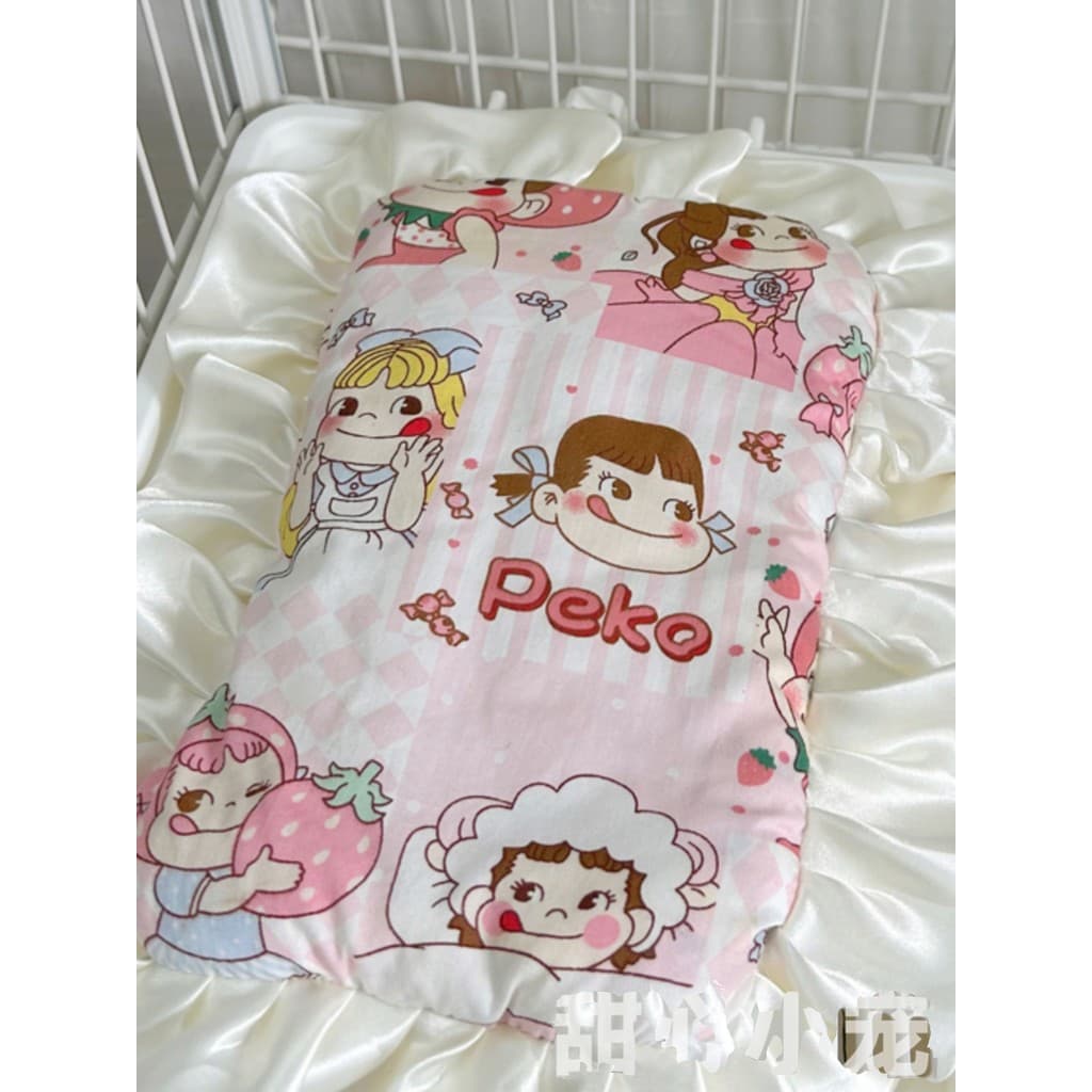 Tapete de ninho para animais de estimação, dupla face, renda impressa, fofo, pequeno, quente, ninho de coelho, desenho a