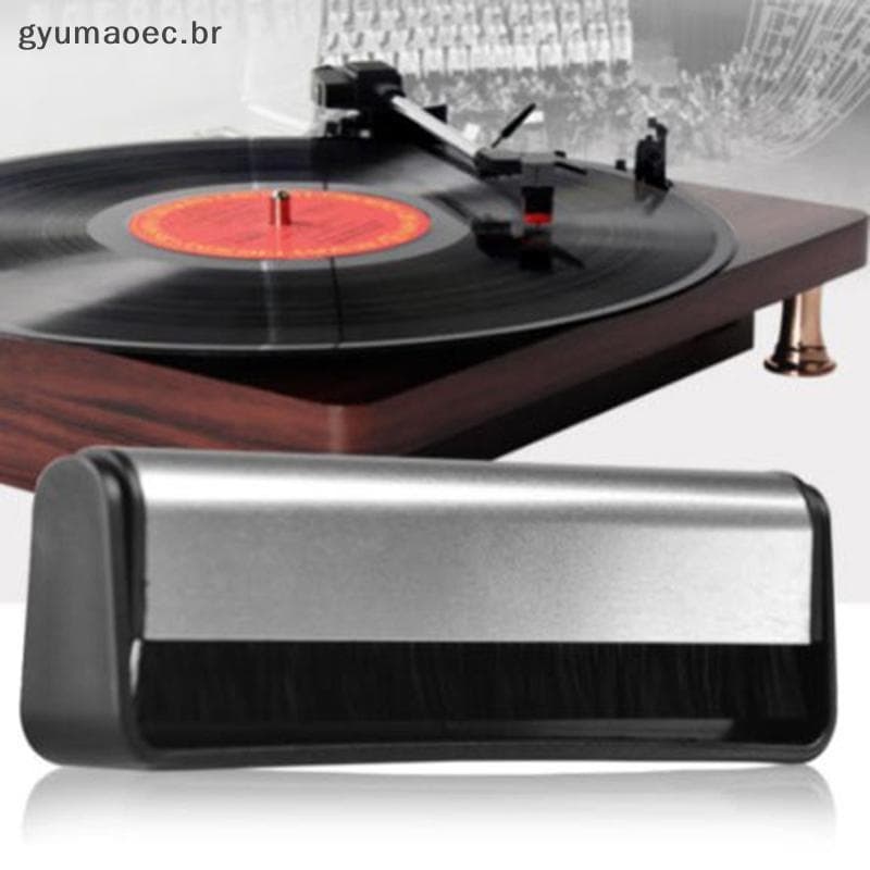 [GYU] Escova De Limpeza De Discos De Vinil Antiestática De Fibra De Carbono LP Record Turntable BR