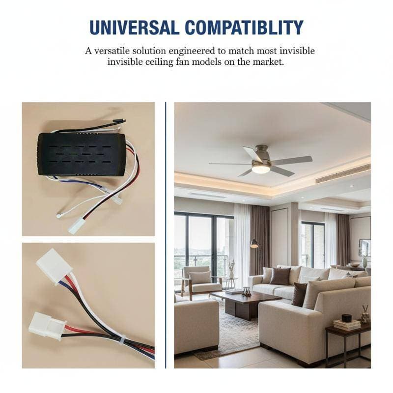 Controle Remoto Com Receptor Para Ventiladores De Teto , Baixa Tensão , 6 Velocidades Ajustáveis Salas De Estar Modernas