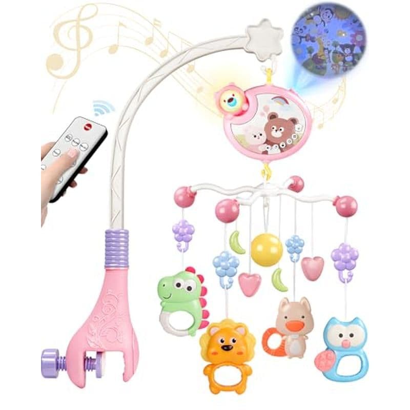 Móbile De Berço Com Música E Luzes , Celulares Para Berços , Brinquedos De Braço Móvel Bebês Pendurados Meninas , Menino