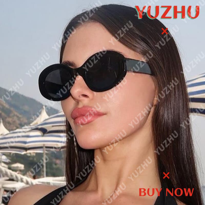 (YUZHU) Óculos De Sol Ovais Da Moda Ocidental , Personalidade Retrô Fashion Anti-Ultravioleta De Alta Qualidade