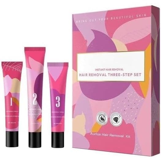 Removedor de Pelos Faciais Aurlux, Kit de Remoção de Pelos Aurlux Trilogy