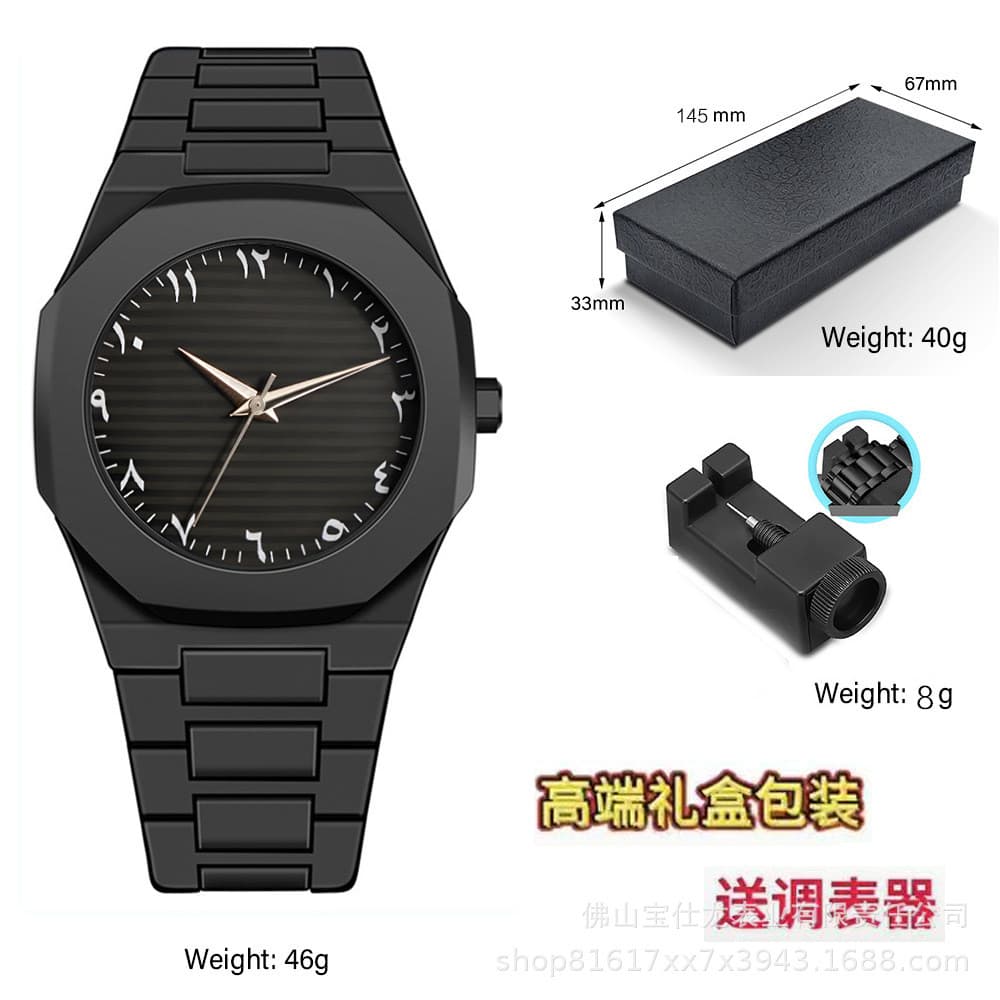 Relógio masculino e feminino Black Warrior, marca italiana de design, estilo simples e elegante, alto valor estético, re