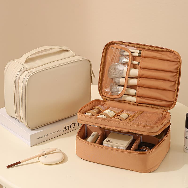 Grande bolsa de viagem portátil para artigos de higiene pessoal, bolsa de maquiagem feminina de grande capacidade, resis