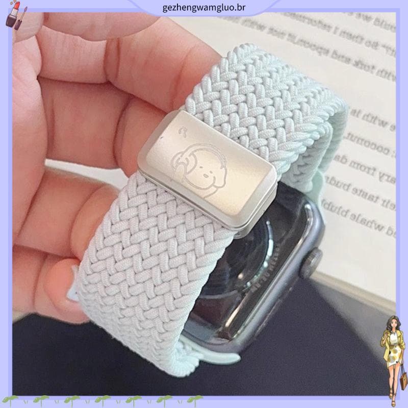 Adequado para Huaqiangbei S11 cinta applewatch548 magnético ultra/se3 música filhote de cachorro Apple s10 inverno
