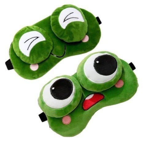 Tapa Olho de Sapo Engraçado Máscara para Dormir Pelúcia Macia Fotos Blogueira Envio Imediato