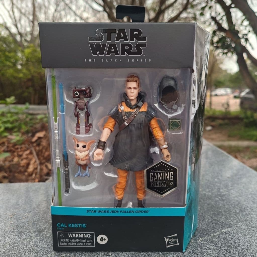 Caixa grande limitada genuína Hasbro Star Wars Cal Kestis Carl GameStop 20 cm