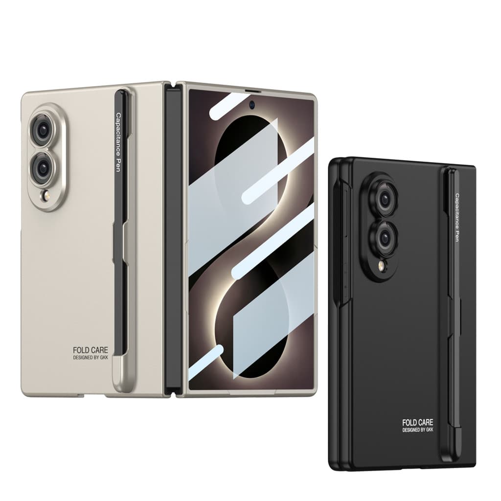 Luxo Ultra-Fino Com Caneta S E Protetor De Filme Casos Para Samsung Galaxy Z Fold 8 Largo 5G Fold8 Ampla Pele Sentir Dur