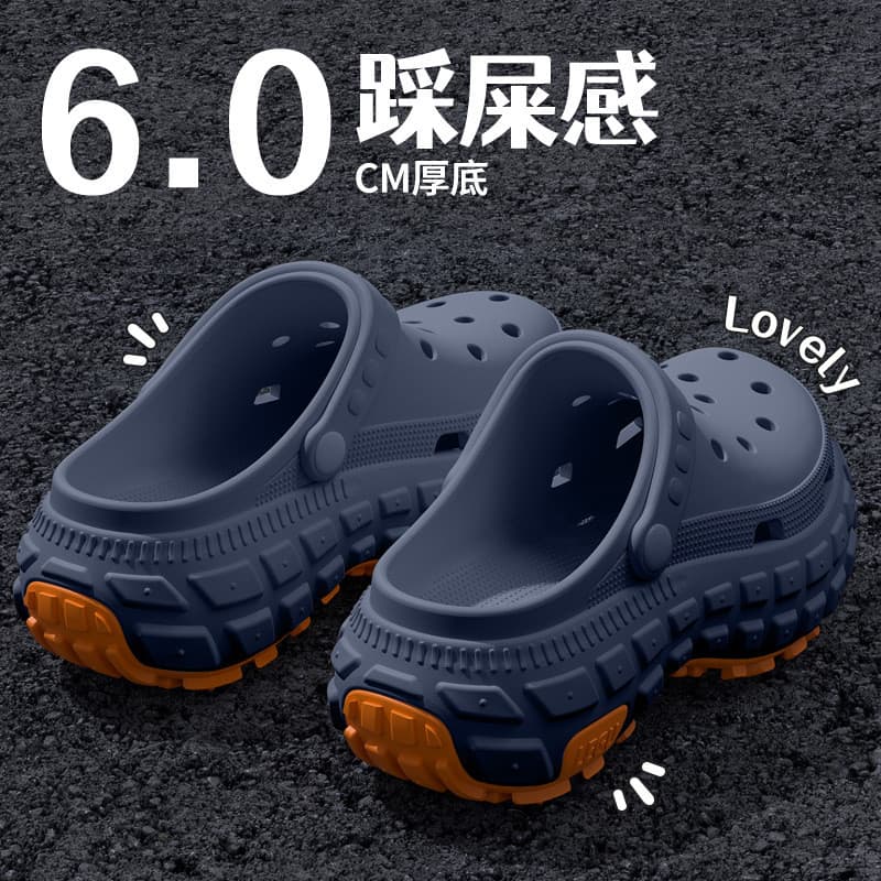Buraco sapatos masculinos 2025 desodorante antiderrapante exterior Wear respirável ao ar livre condução pesca sandálias