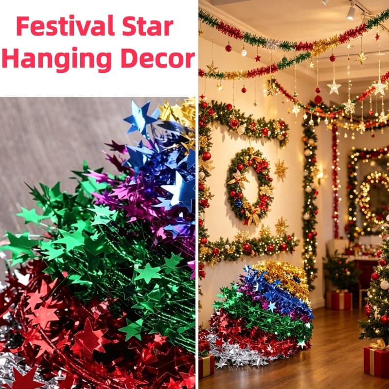 Novo 1PC Premium Estrela Cor Tira Decoração Durável Para Casamento Aniversário E Festival
