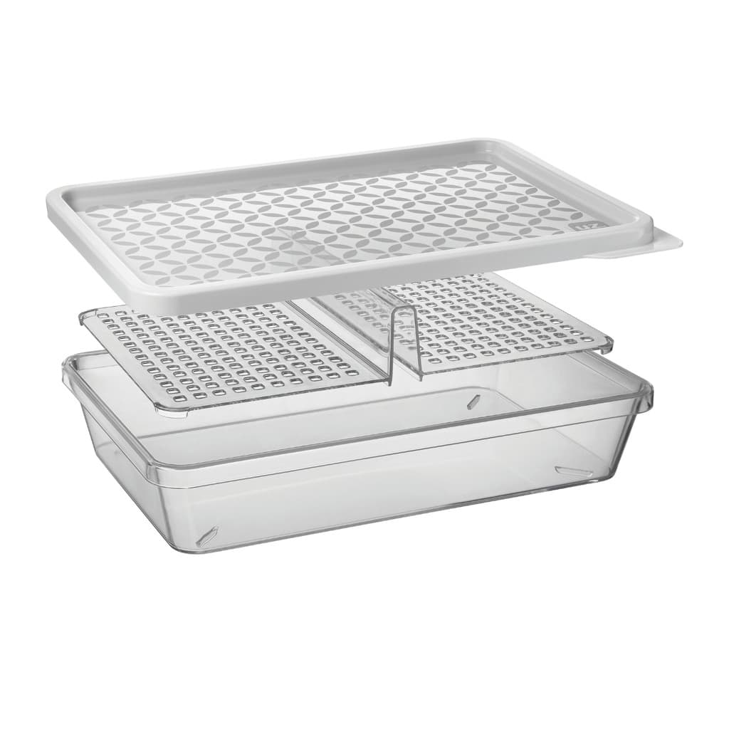 Organizador de Geladeira Porta Frios Transparente com Tampa UZ