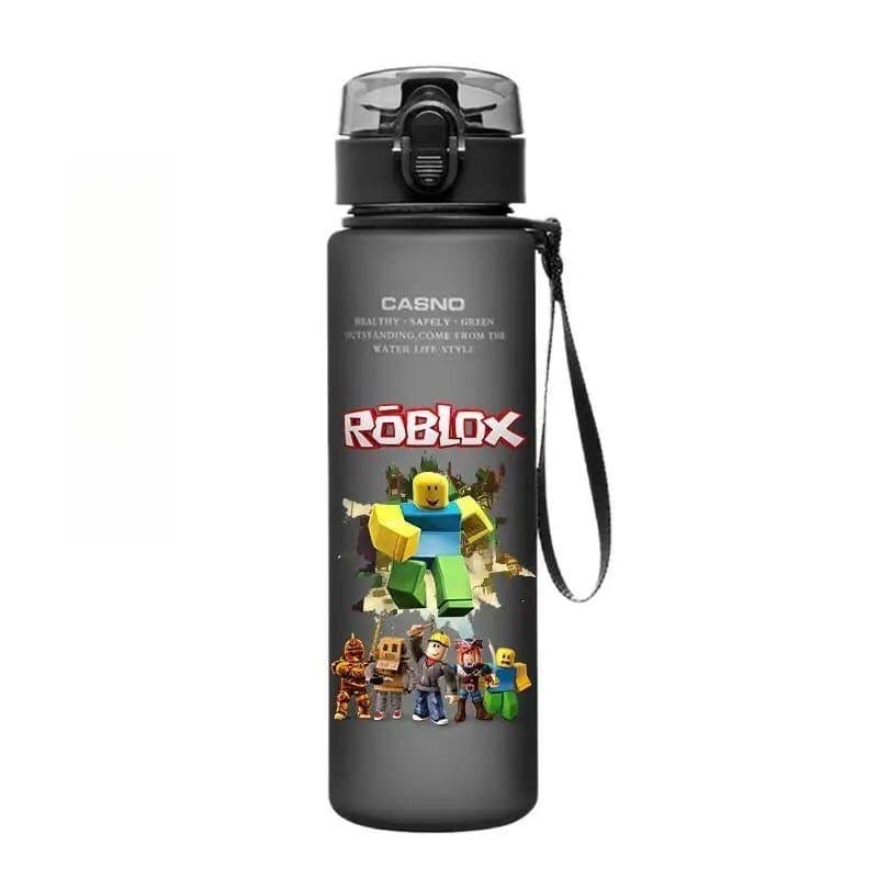 Copo com Canudo Anti-Queda MC Minecraft Roblox, Utensílio de Cozinha, Garrafa de Água Plástica a Vácuo 560 ml, Ideal par