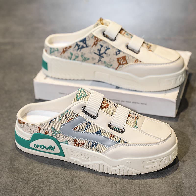 2026 novo produto de um Pedal verão respirável sapatos masculinos casuais esportes lona meia chinelos masculino All-Matc