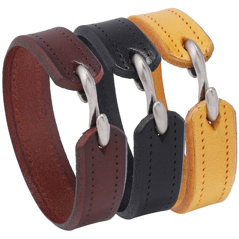 Simples All-Match pulseira de couro masculino europeu americano moda na moda masculino único pulseira de couro