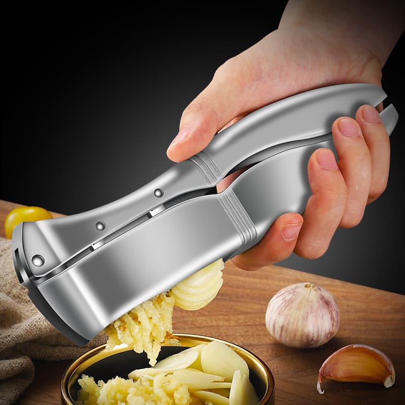 Espremedor de Alho Manual Liga de Alumínio Triturador de Alho Cozinha 20cm