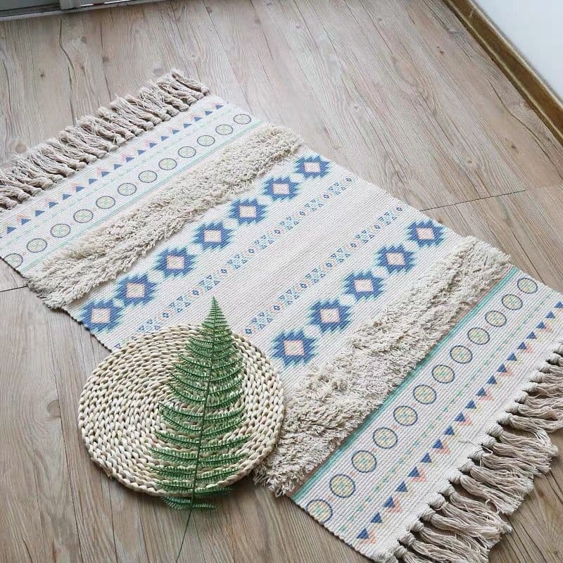 [Novo produto] Tapete de linho de algodão Chenille Tapete doméstico para sala de estar Sofá Mesa de centro Tapete para p
