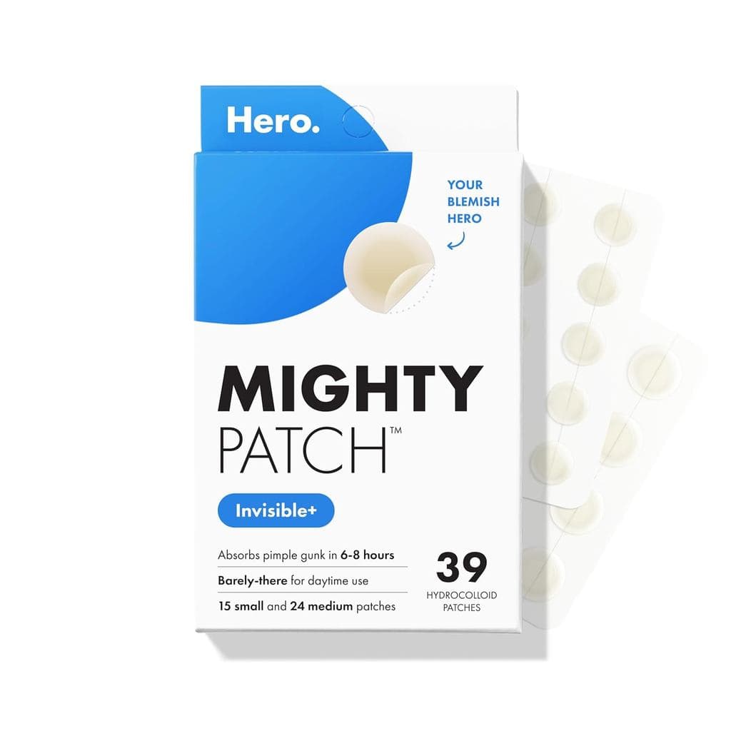 Patching Poderoso ™   Invisible+ Patch - Adesivos Hidrocoloides Diurnos para Acne e Espinhas, Adesivos Ultra Finos para