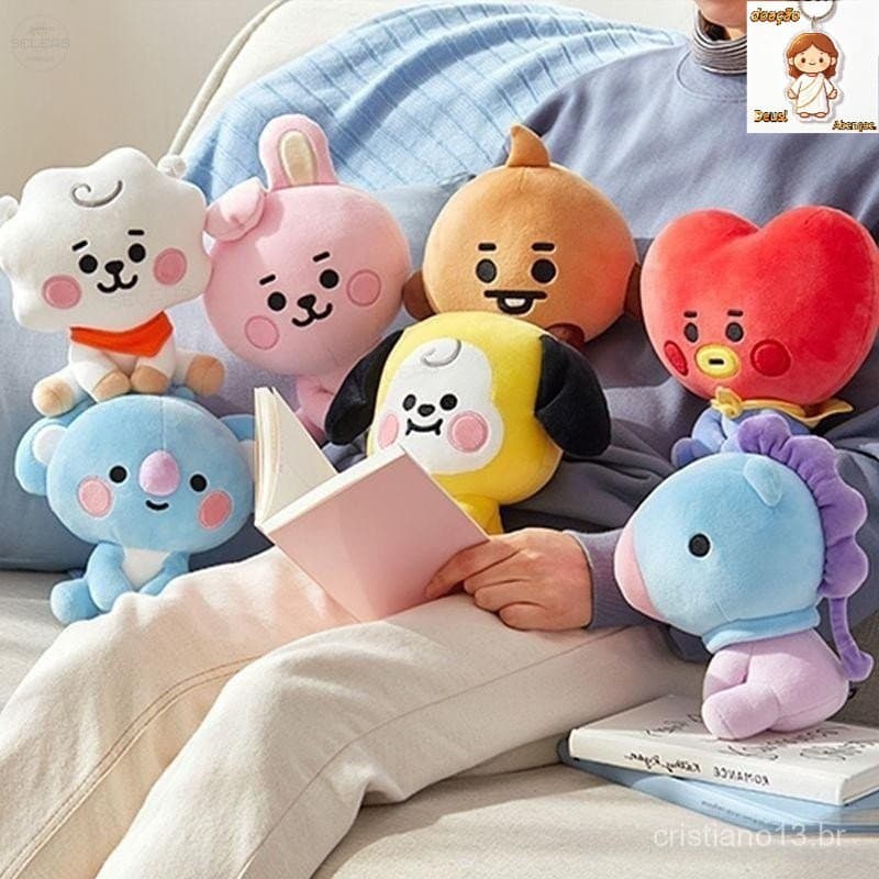 Brinquedo de Pelúcia BT21 Kpop Boneca de Pelúcia BT21 Postura Sentada com Garantia de Qualidade Presente VH8X