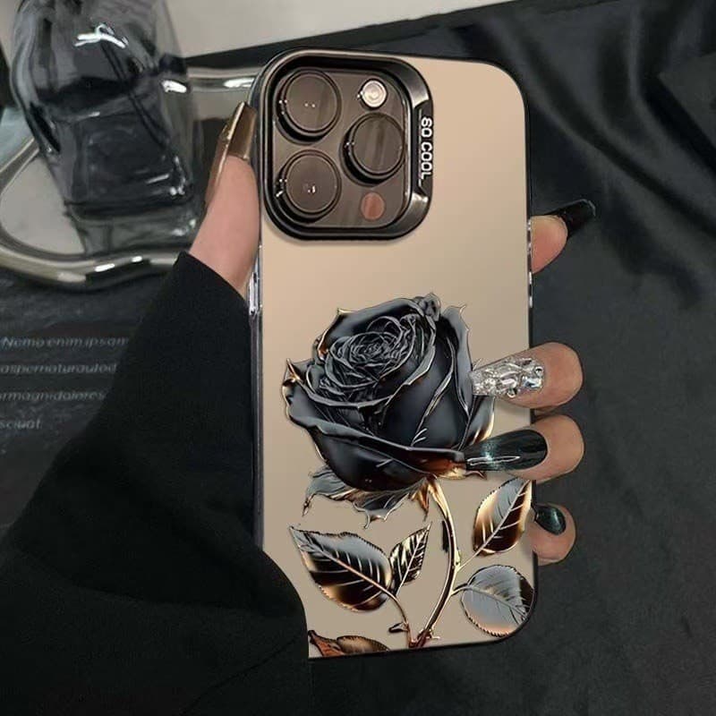 Pronta Entrega |   Capa de Telefone para Casal em Rosa Dourado para iPhone 17 / 16 Pro / 15 Pro Max / 14 Pro |   Capa Pr