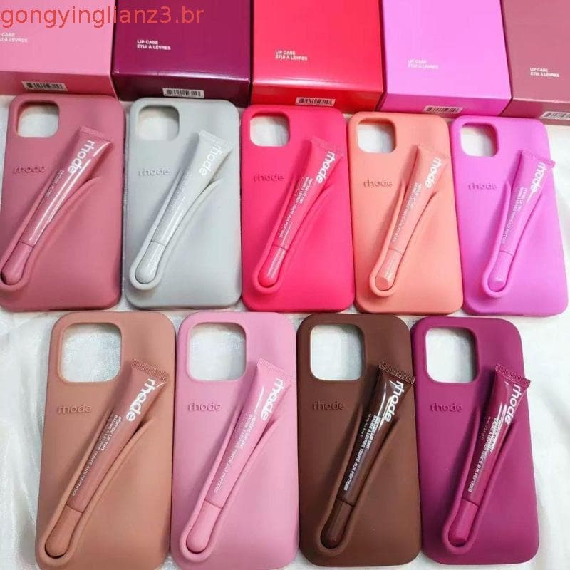 Capa de celular com batom  estilo Haili, para iPhone 16, 15 Pro Max, 11, 12 Pro Max, 13 Pro Max, 14 Pro